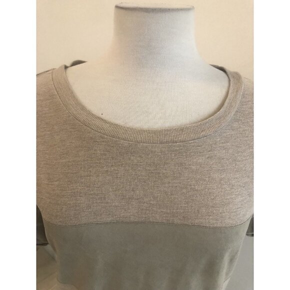 All Saints Knit And Suede Dress -pockets - Beige . Size Medium - Picture 2 of 6